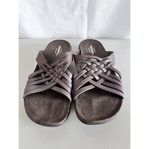Merrell Mahana Slide Sandals Falcon Dark Brown Memory Foam Womens Size 9‎